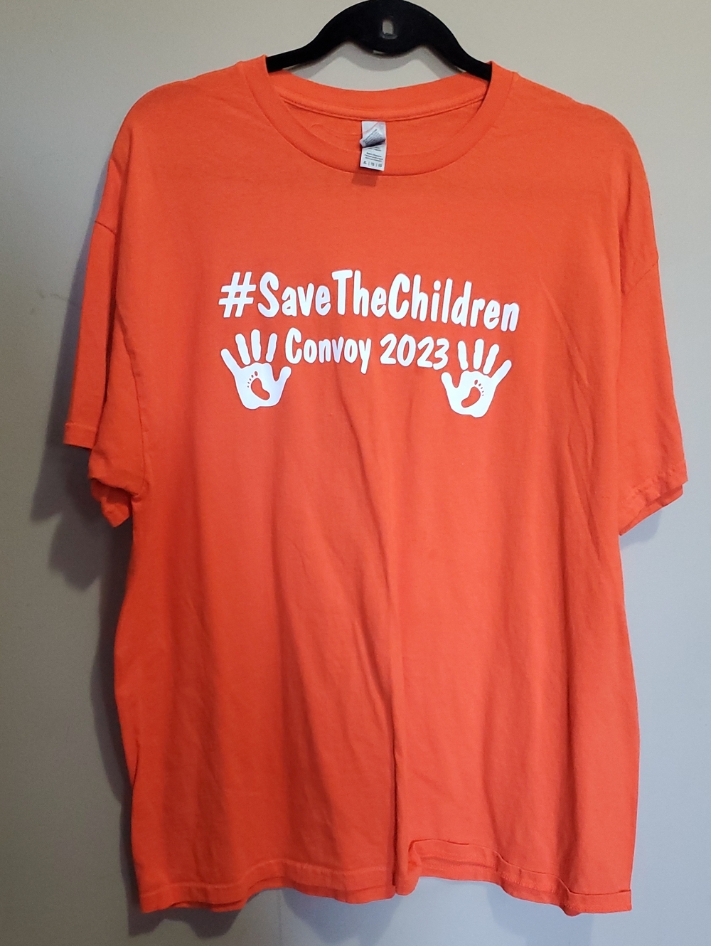 #SaveTheChildren Convoy 2023 Orange Short Sleeve T-Shirt Size  Xl